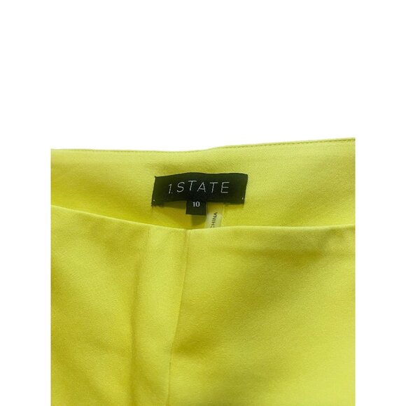 1. State Ruffle Hem Short Yellow Honeysuckle Size 10 - Picture 8 of 8